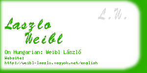 laszlo weibl business card