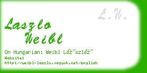 laszlo weibl business card
